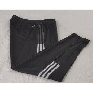 Adidas Track Pants Men Striped Aeroready Prime Green Pockets XL (GRAY) Sports
